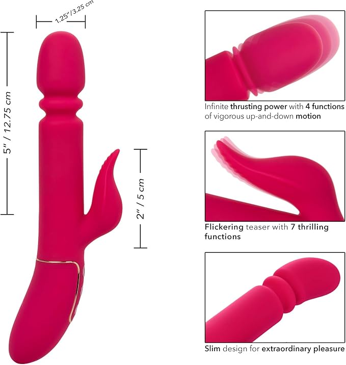 CalExotics Shameless Slim Charmer – Powerful Thrusting & Vibrating Massager