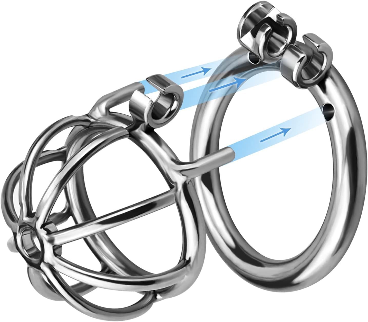 Pleasure Haven Snug Metal Chastity Cage - 3 Ring Sizes