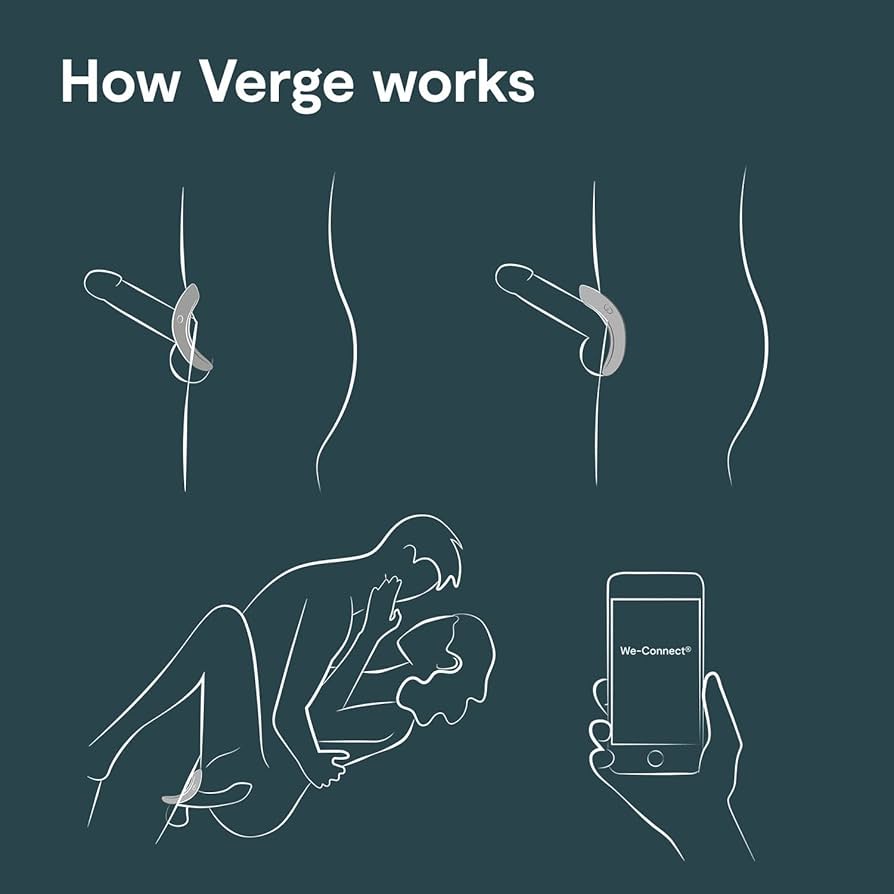 Verge by We-Vibe Stimulating Vibrating Cock Ring - App Controlled & Waterproof