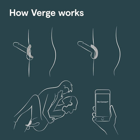 Verge by We-Vibe Stimulating Vibrating Cock Ring - App Controlled & Waterproof
