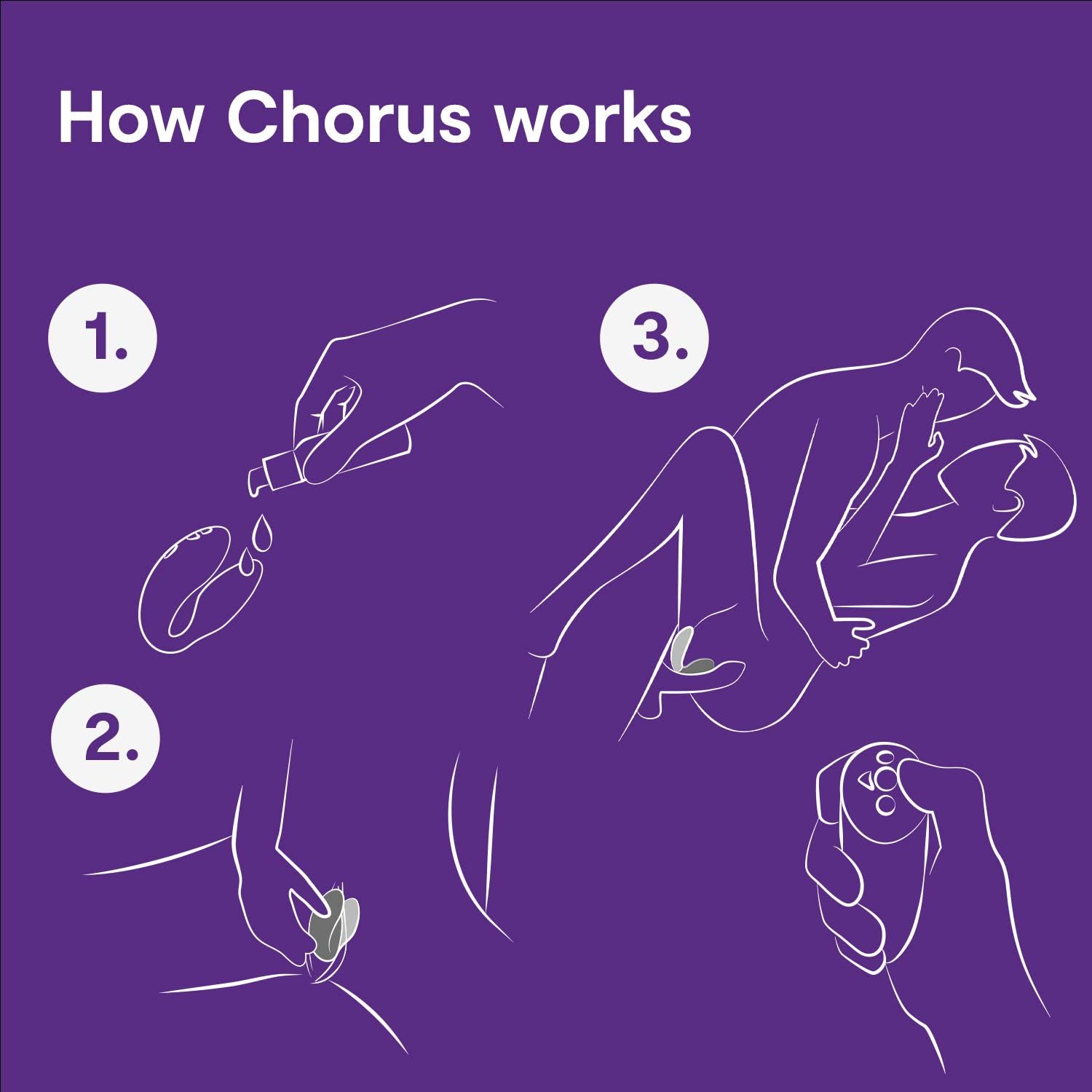 Chorus by We-Vibe - Adjustable Couples Vibrator - App Controlled & Waterproof (Purple)