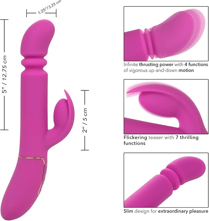 CalExotics Shameless Slim Player – Ultra-Powerful Thrusting & Vibrating Rabbit Massager
