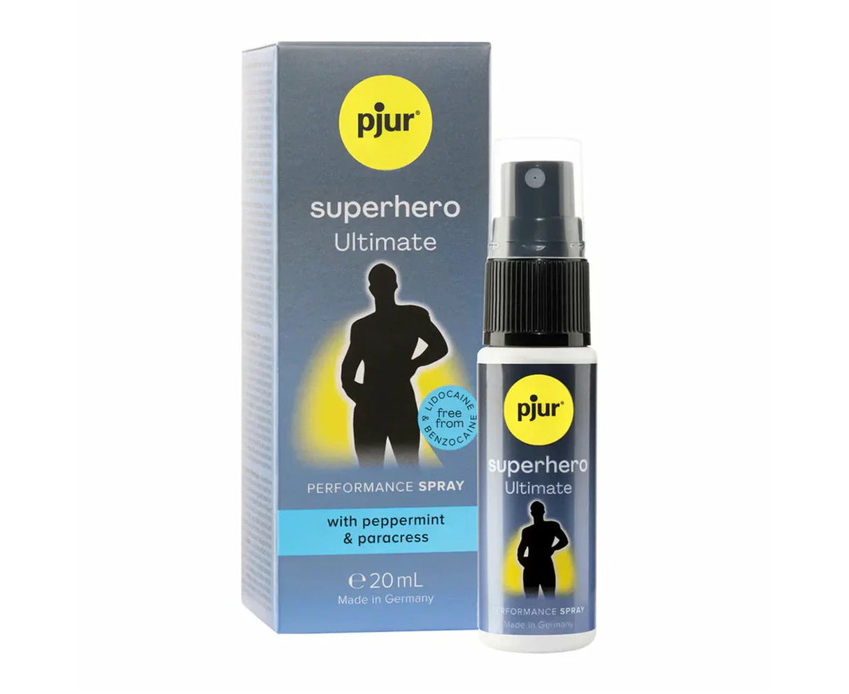 pjur Superhero Ultimate 20mL – Natural Delay Spray with Peppermint & Paracress