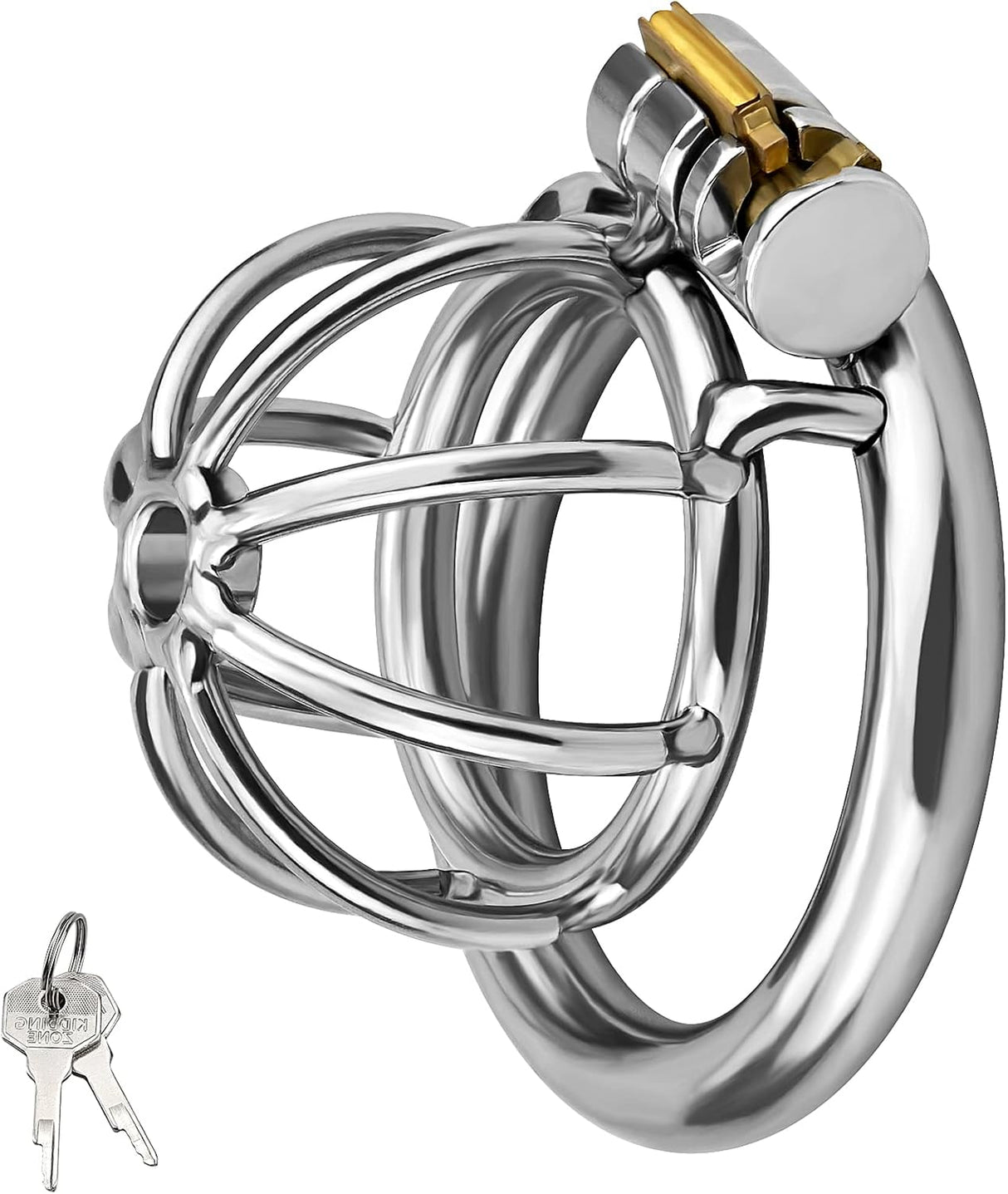 Pleasure Haven Snug Metal Chastity Cage - 3 Ring Sizes