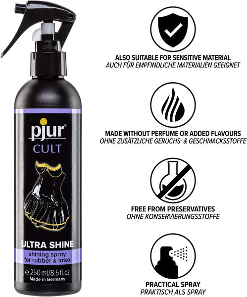 pjur Cult Ultra Shine 250ml – High-Gloss Latex & Rubber Spray