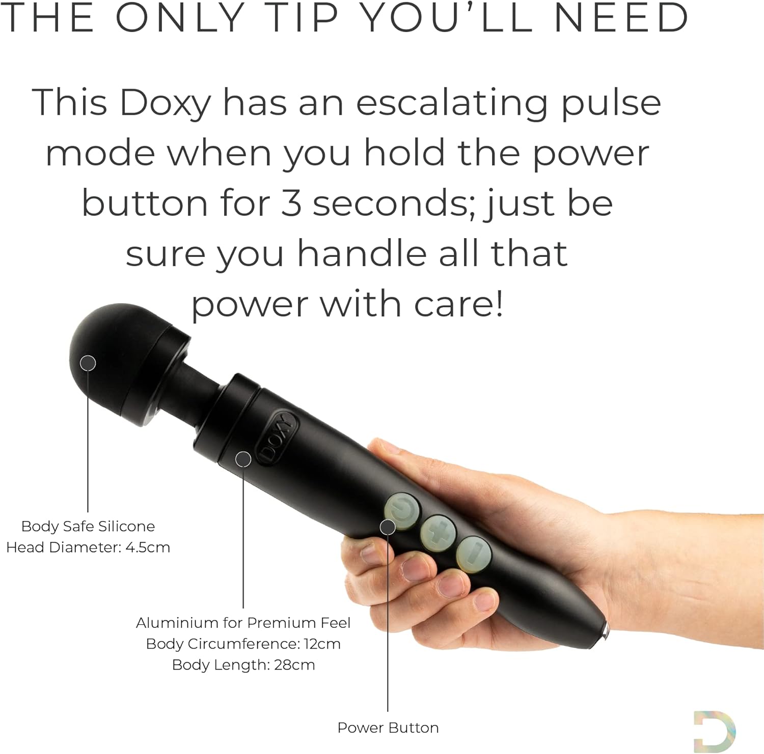 Doxy Die Cast 3R USB-C – Compact & Powerful Wand Massager