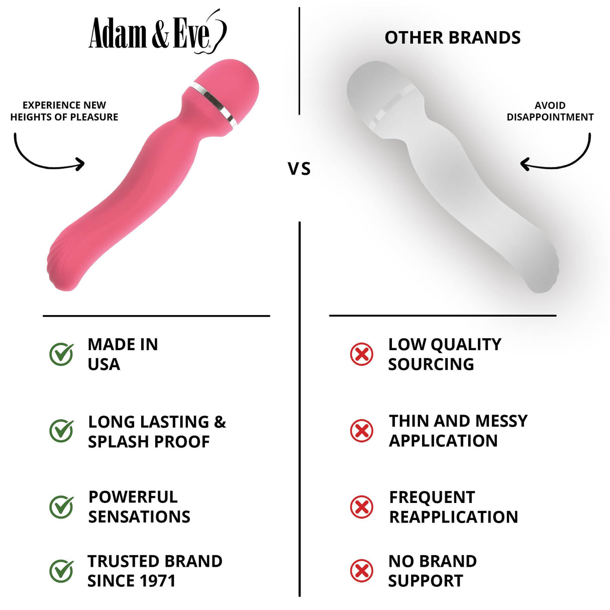 Adam & Eve Intimate Curves Wand - Flexible Head with Powerful Vibrations