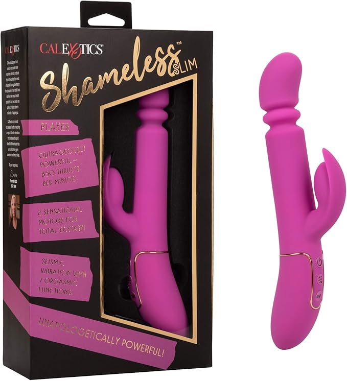 CalExotics Shameless Slim Player – Ultra-Powerful Thrusting & Vibrating Rabbit Massager