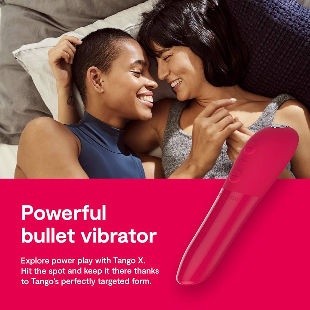 Tango X Cherry Red Powerful Bullet Vibrator - Waterproof & Whisper Quiet