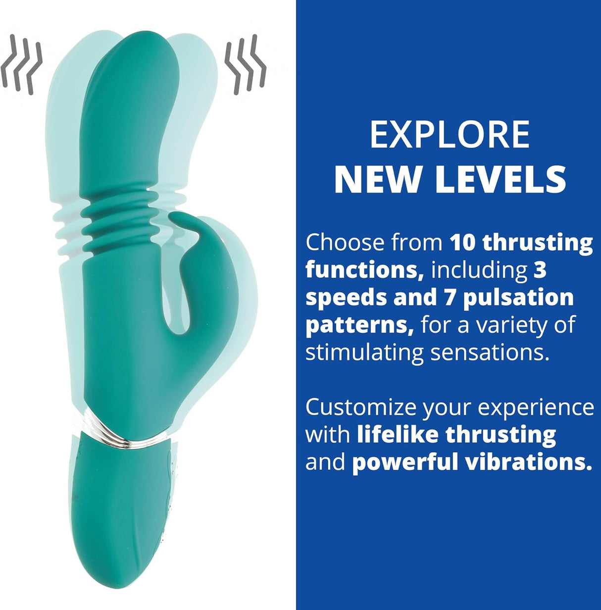 Adam & Eve Heat Me Up Rabbit Vibrator - Warming & Thrusting