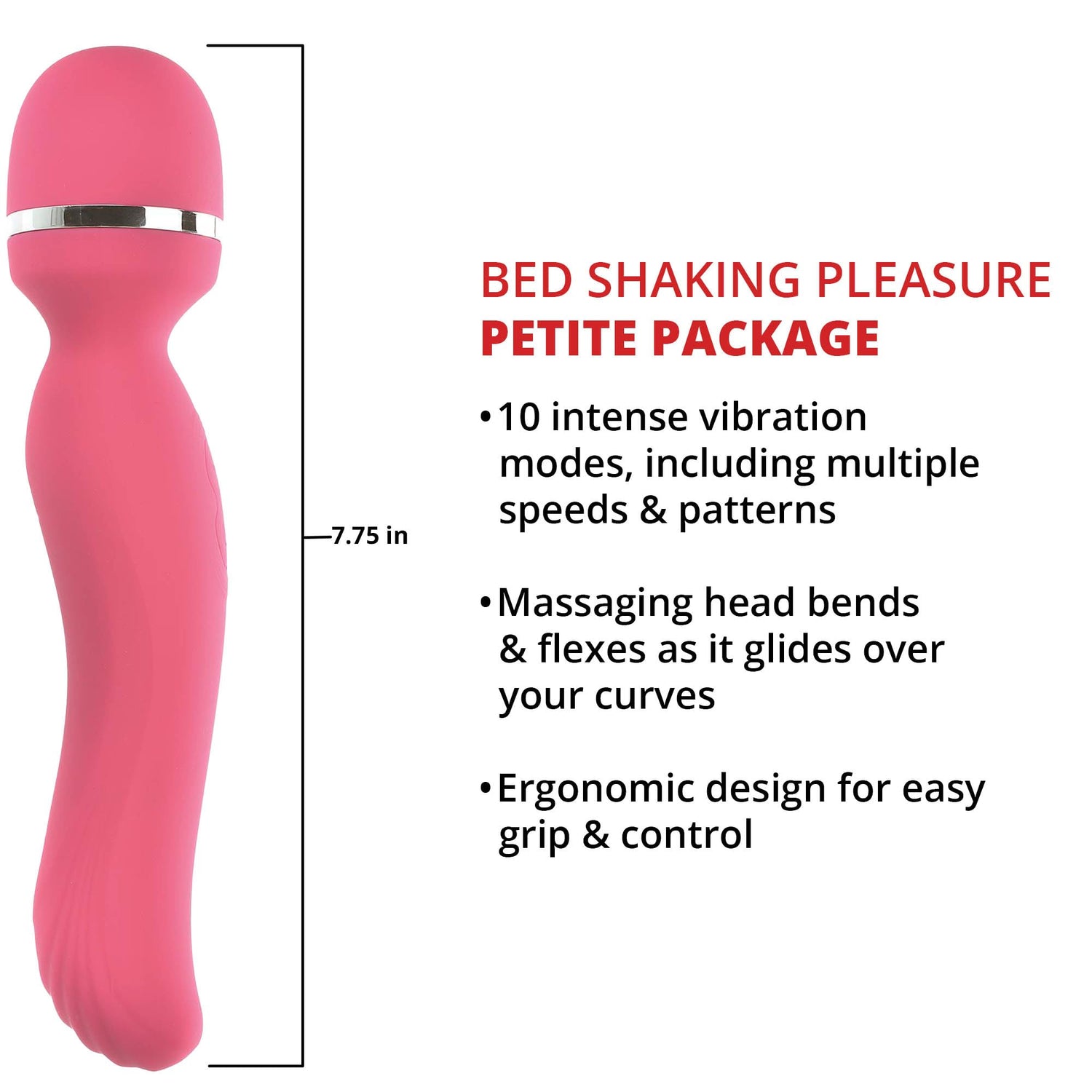 Adam & Eve Intimate Curves Wand - Flexible Head with Powerful Vibrations