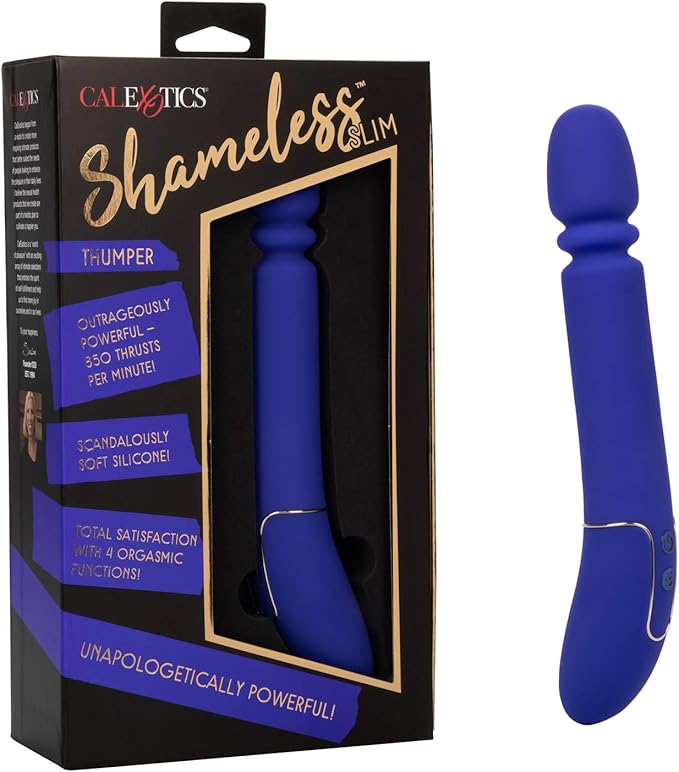 CalExotics Shameless Slim Thumper – Ultra-Powerful Thrusting & Thumping Massager