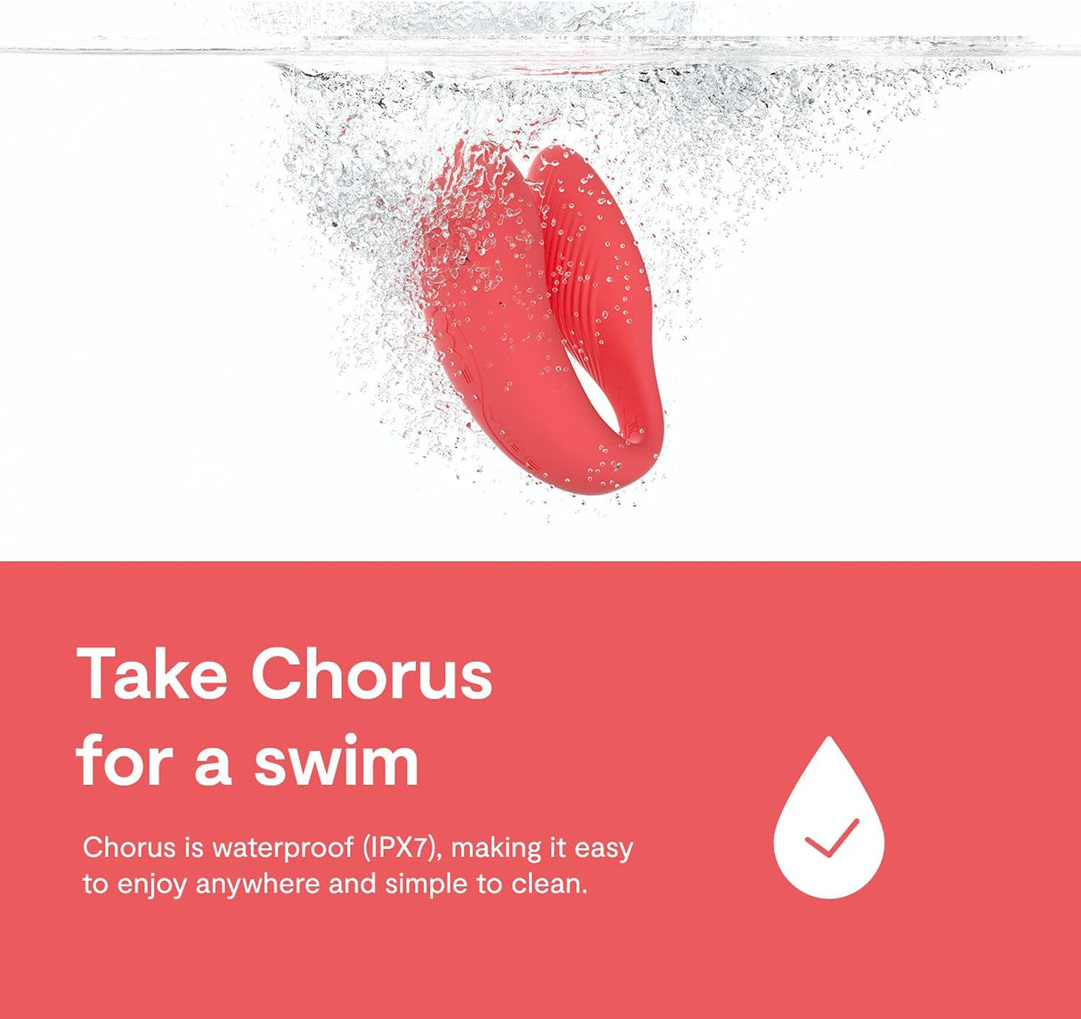 Chorus by We-Vibe - Adjustable Couples Vibrator - App Controlled & Waterproof (Orange)