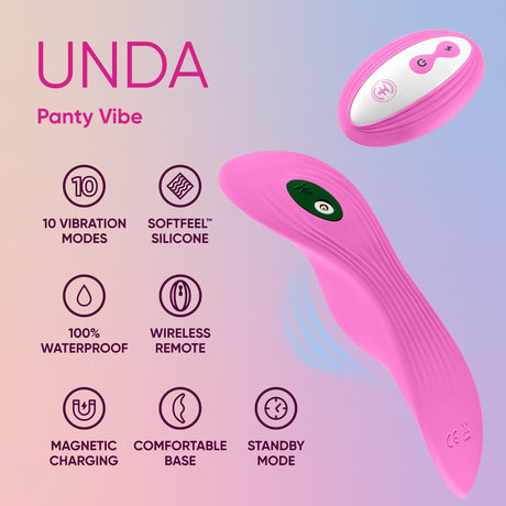 Unda Panty Vibrator - Remote Controlled, Slim, Powerful & Waterproof