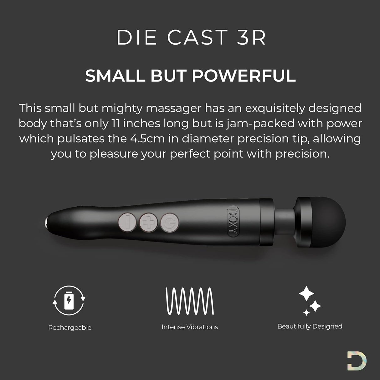 Doxy Die Cast 3R USB-C – Compact & Powerful Wand Massager