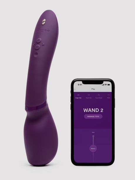 We-Vibe Wand 2 Vibrating Wand Massager - App Controlled, Waterproof & Whisper Quiet