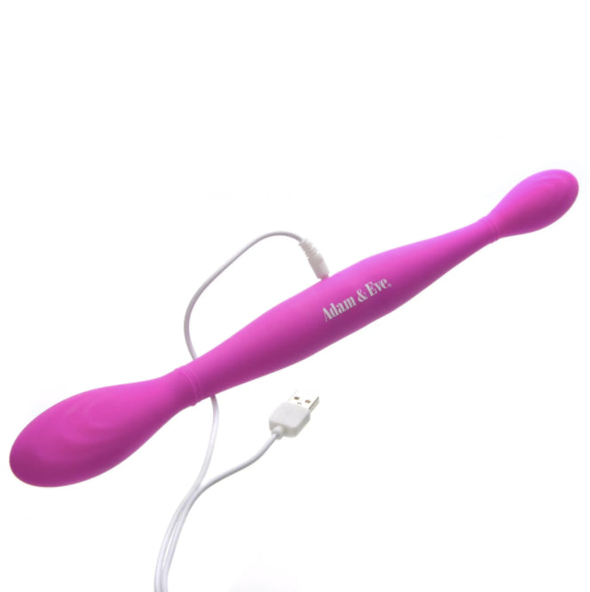 Adam & Eve Joy Stick Double Ended Wand Vibrator - Dual Motors, Flexible, Waterproof