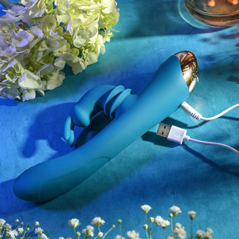 Adam & Eve Shimmy & Shake Velvet Rabbit Vibrator - Side to Side Movement