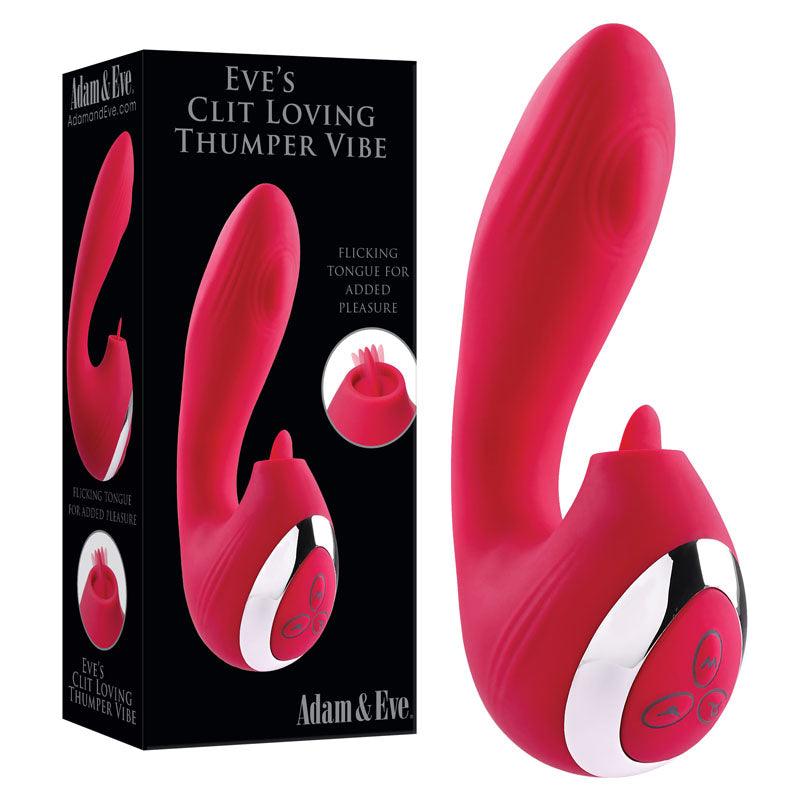 Adam & Eve Clit Loving Thumping Vibrator with Flicking Clit Stimulator - Multi-Functional