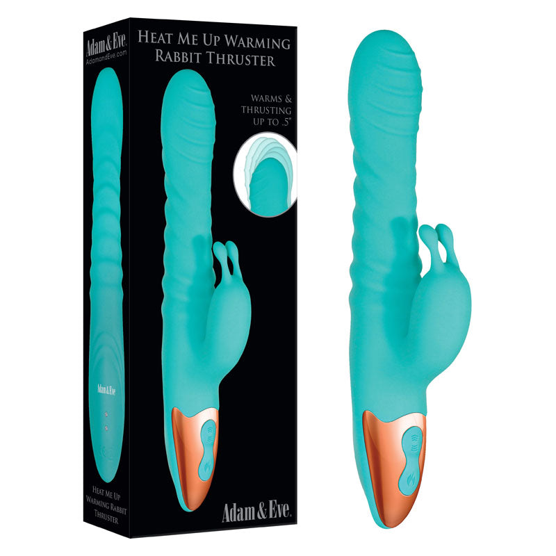 Adam & Eve Heat Me Up Rabbit Vibrator - Warming & Thrusting