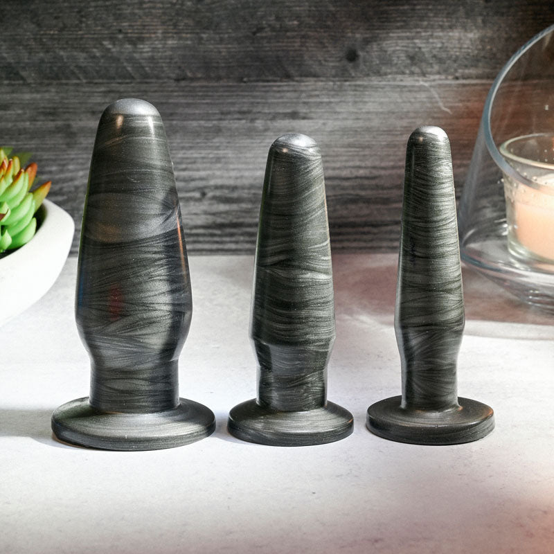 Adam & Eve Anal Rockets Trainer Set of 3 Butt Plugs with Suction Base