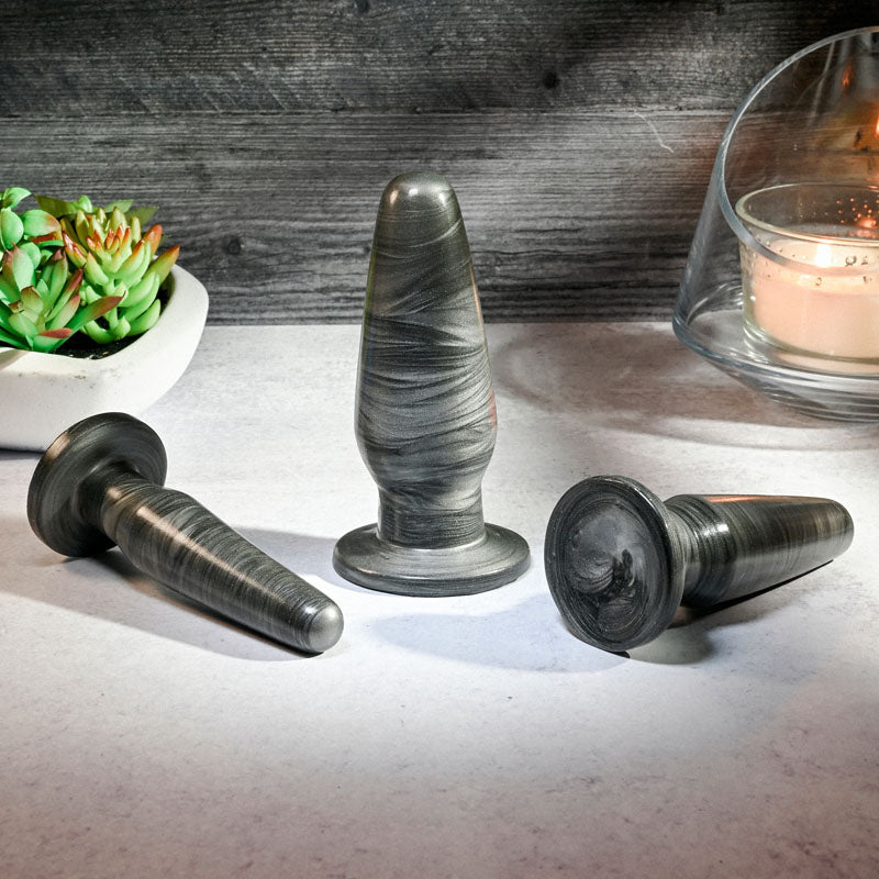 Adam & Eve Anal Rockets Trainer Set of 3 Butt Plugs with Suction Base