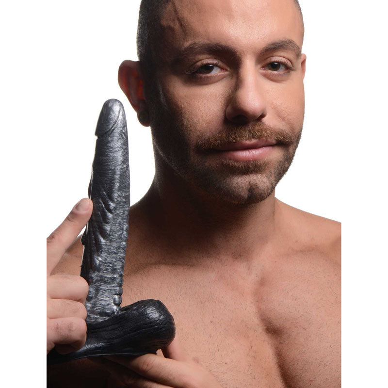 Creature Cocks Gargoyle Rock Hard Silver Fantasy Dildo (9.3")