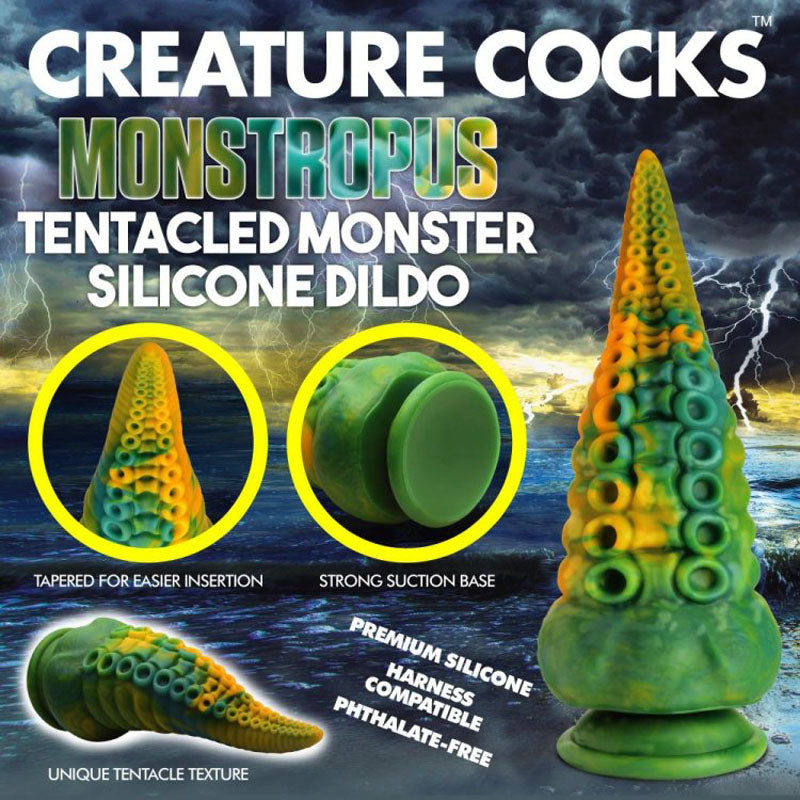 Creature Cocks Monstropus Tentacle Dildo - Harness Compatible with Suction Cup (21.6cm)