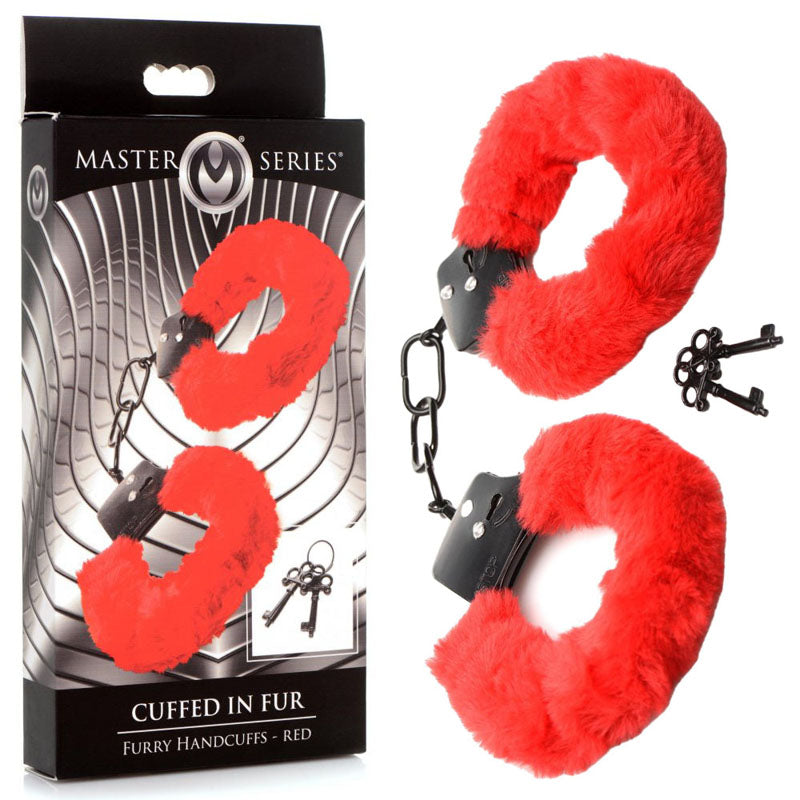 Master Series Cuffed in Fur Fluffy Handcuffs - Sturdy and Adjustable