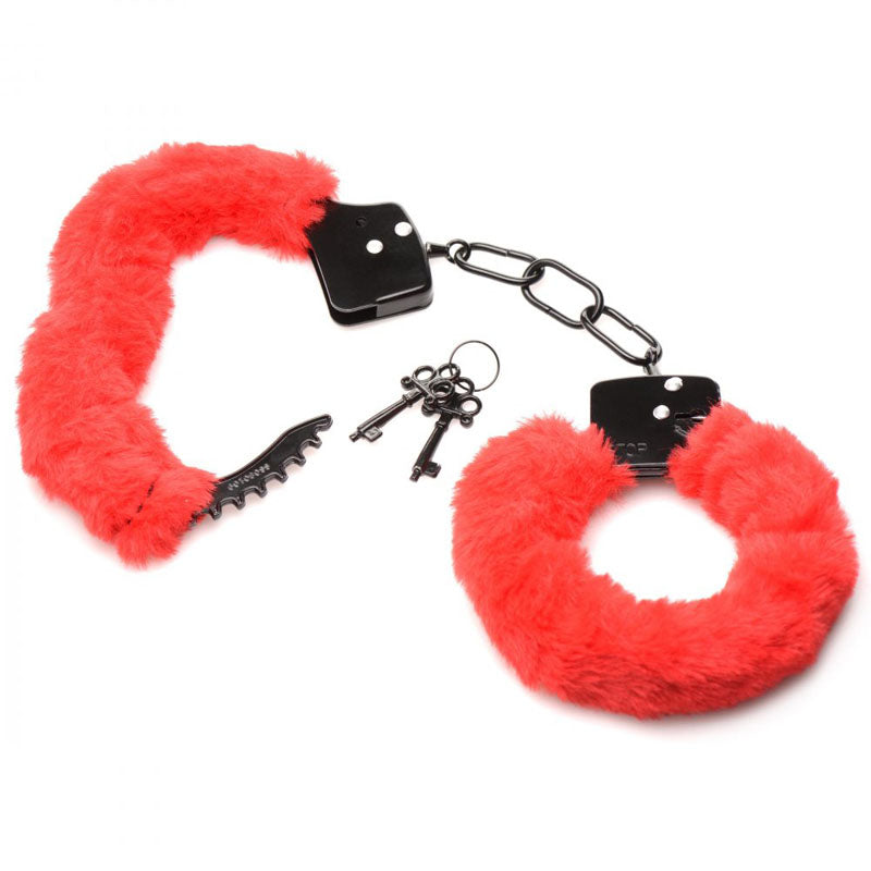 Master Series Cuffed in Fur Fluffy Handcuffs - Sturdy and Adjustable
