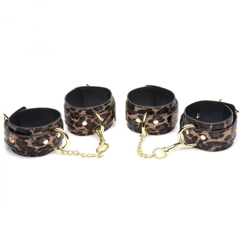 Master Series Wild Sex - Complete 7 Piece Bondage Set - Leopard Print Designs