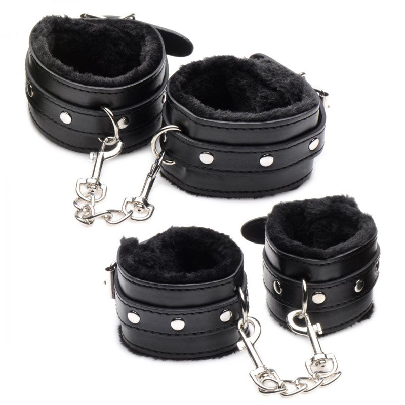 Master Series Hook Up 10 Piece Plush Bondage Set - Vegan Friendly