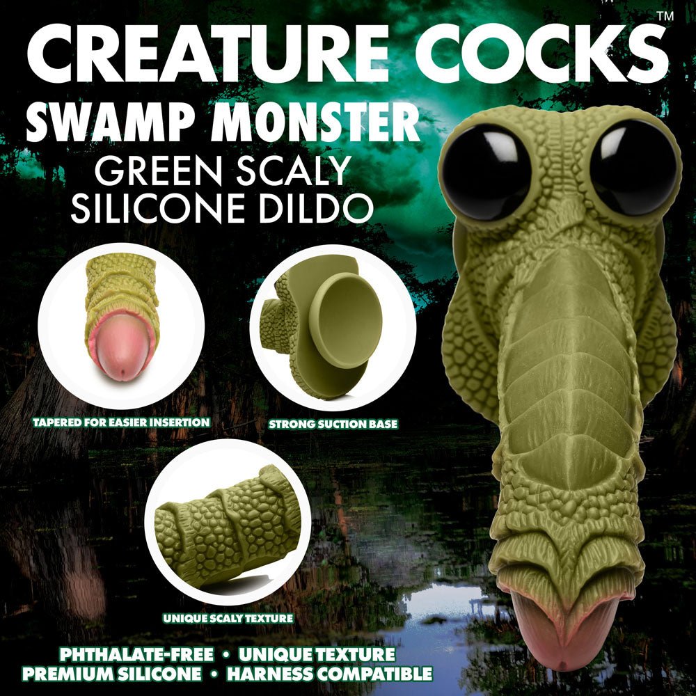 Creature Cocks Swamp Monster Fantasy Dildo - Harness Compatible with Suction Cup (23.9cm)