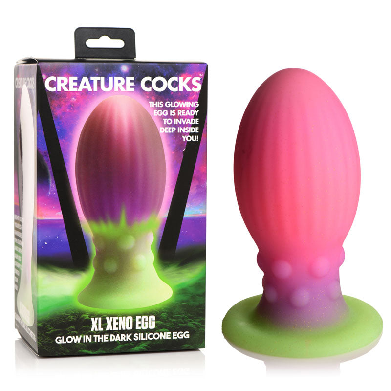 Creature Cocks XL Xeno Egg Glow-in-the-Dark Fantasy Plug (6.9")