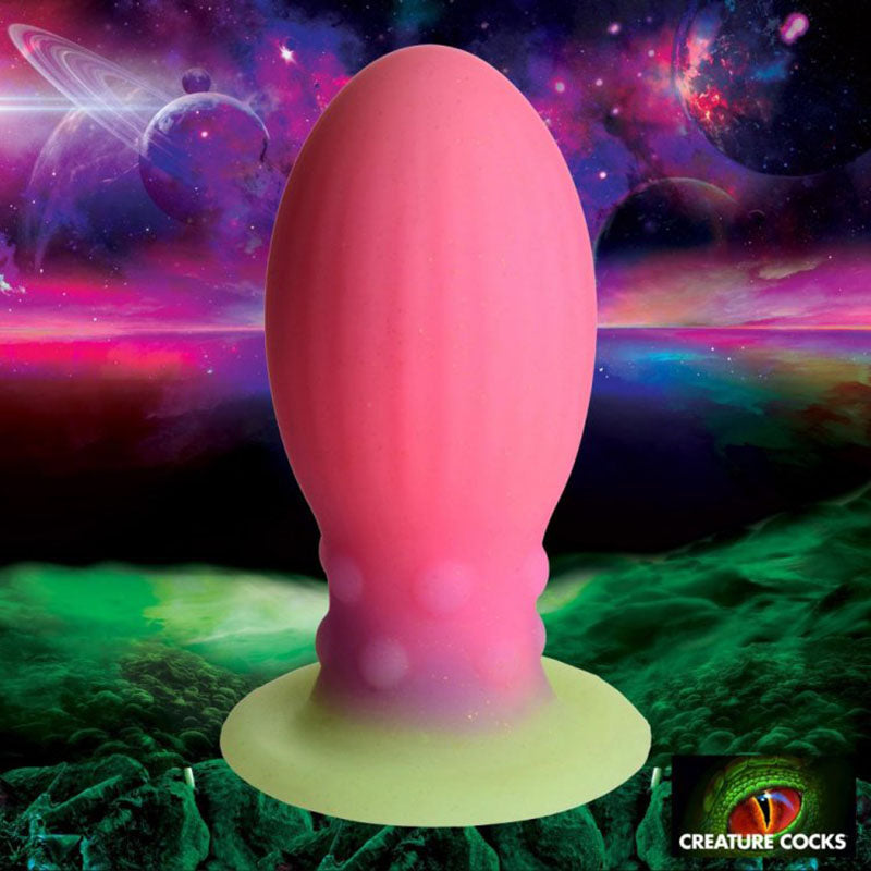 Creature Cocks XL Xeno Egg Glow-in-the-Dark Fantasy Plug (6.9")