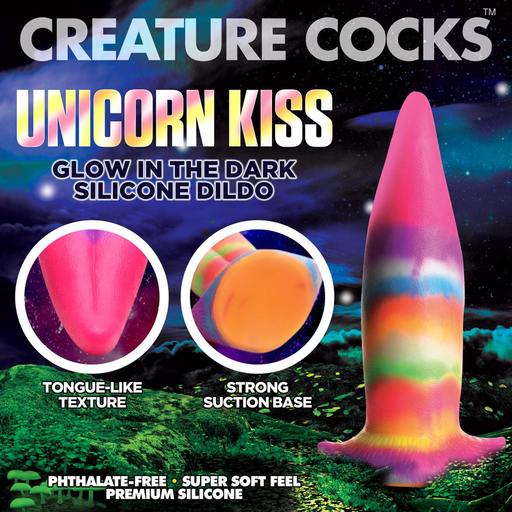 Creature Cocks Unicorn Kiss Glow-in-Dark Fantasy Dildo (8.4")