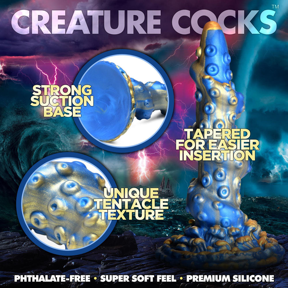 Creature Cocks Lord Kraken Tentacle Dildo - Harness Compatible with Suction Cup (21cm)