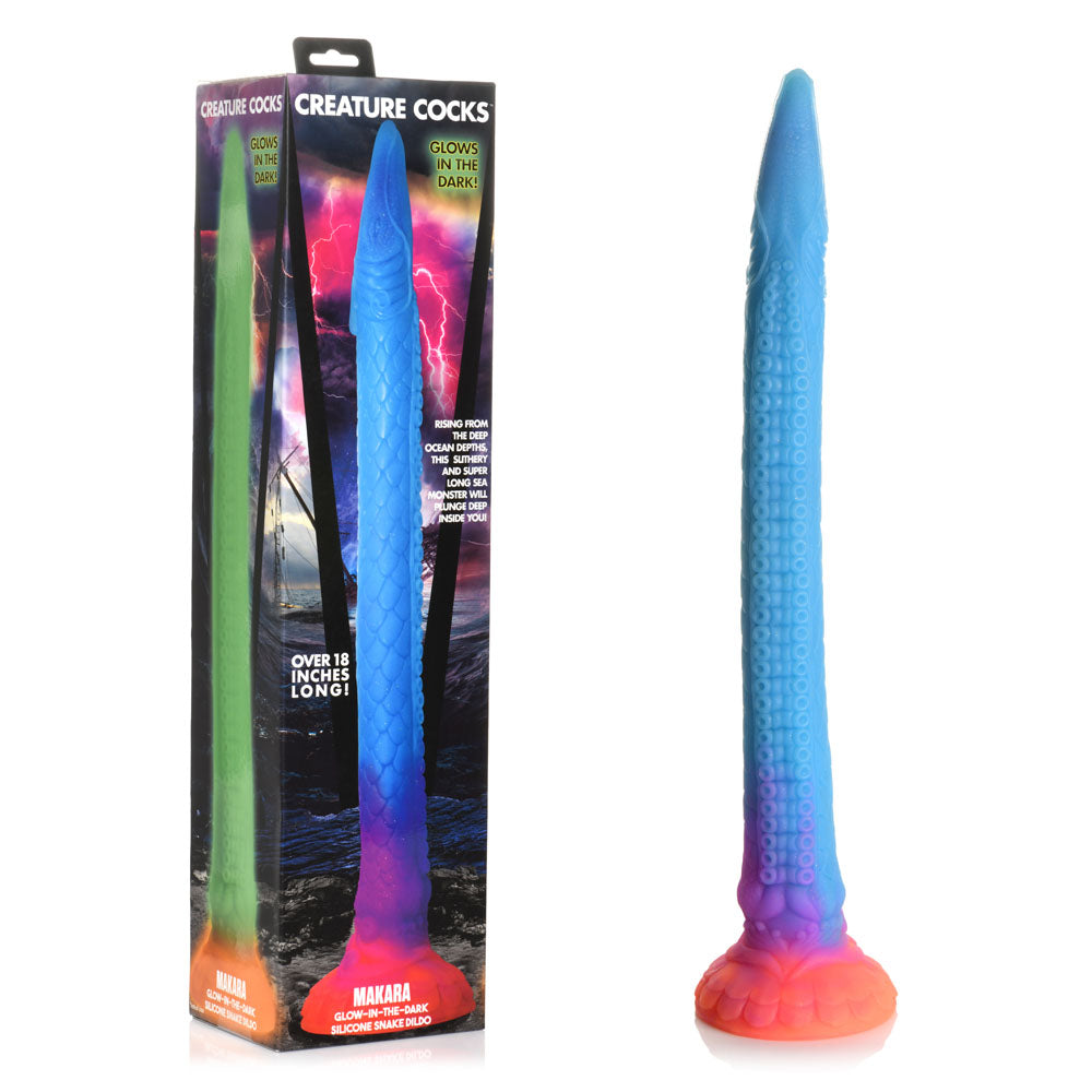 Creature Cocks Tentacle Larva Dildo - Glow-in-Dark (18")