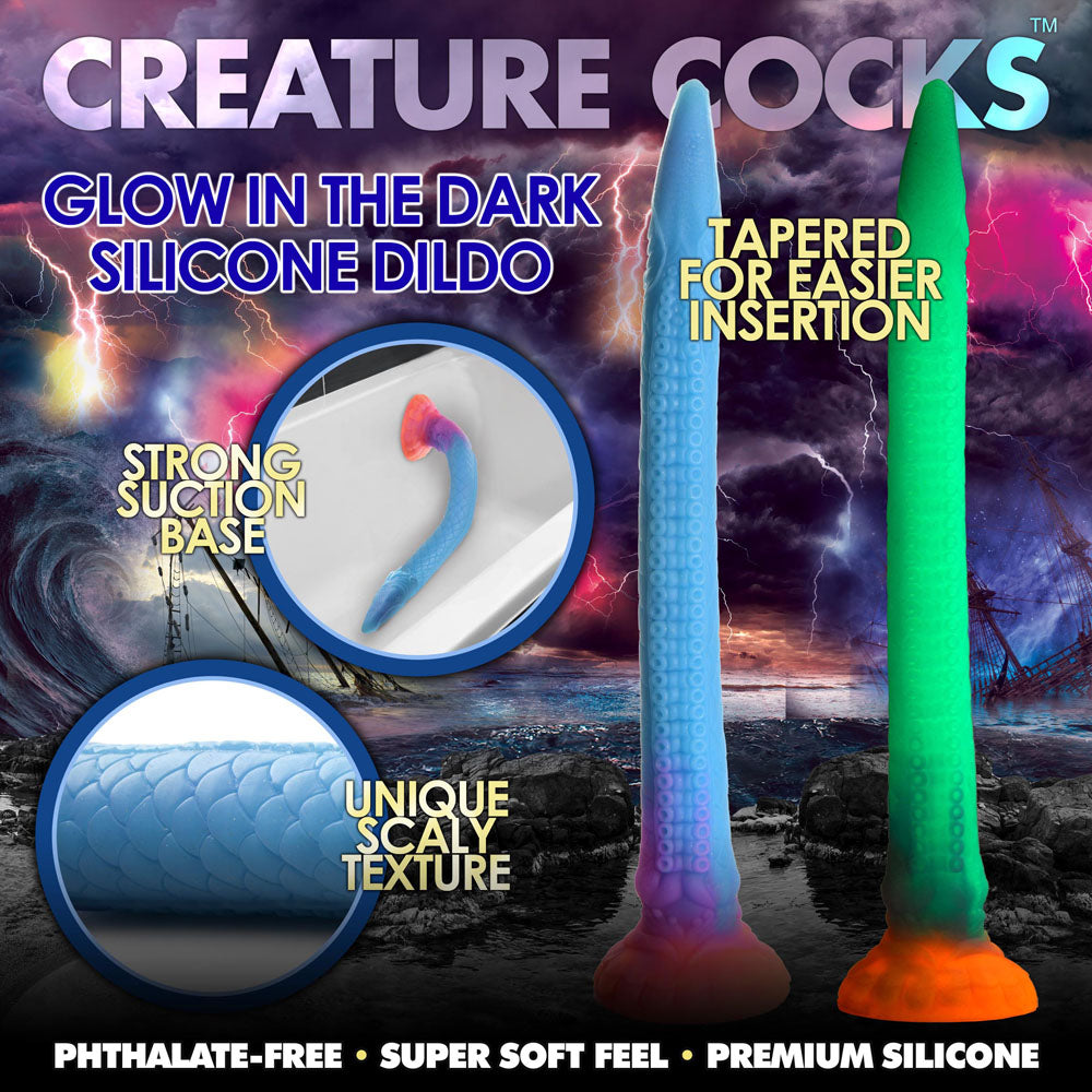 Creature Cocks Tentacle Larva Dildo - Glow-in-Dark (18")