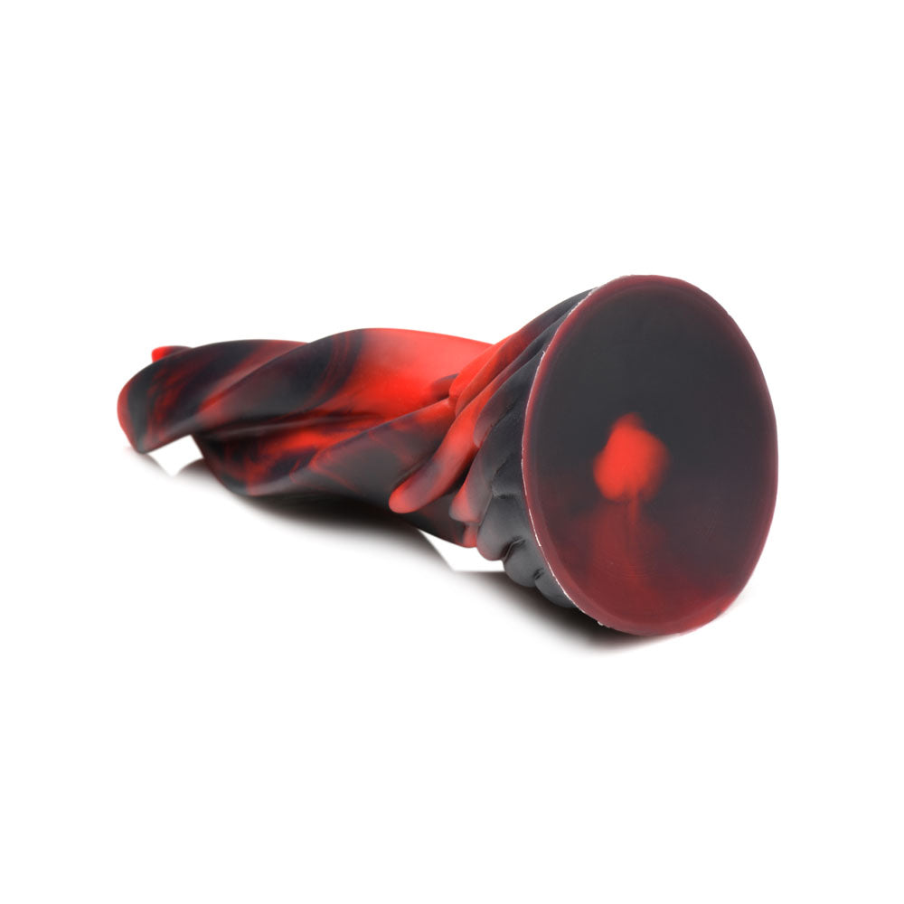 Creature Cocks Hell Kiss - Red Demon Fantasy Dildo - Harness Compatible with Suction Cup (18.8cm)