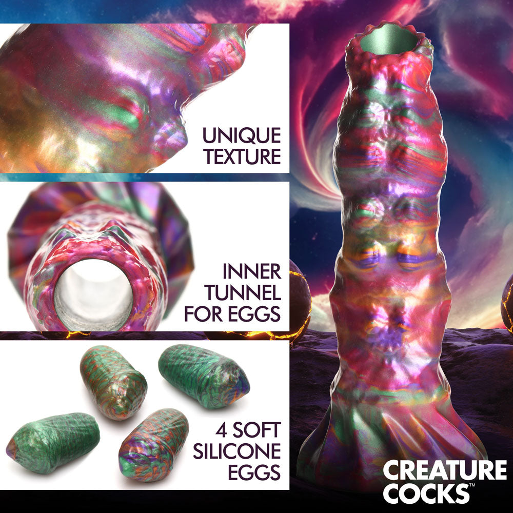 Creature Cocks Larva Ovipositor Fantasy Dildo with Eggs (9")