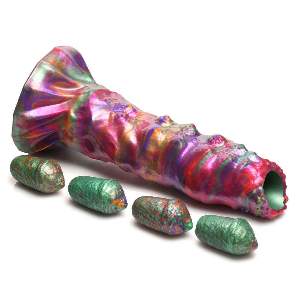 Creature Cocks Larva Ovipositor Fantasy Dildo with Eggs (9")