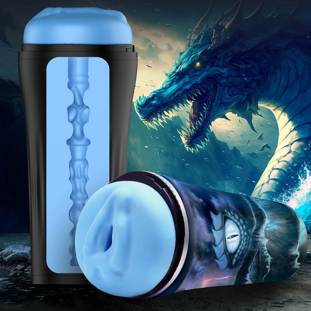 Creature Cocks Pussidon Sea Monster Blue Fantasy Stroker - Adjustable Pressure