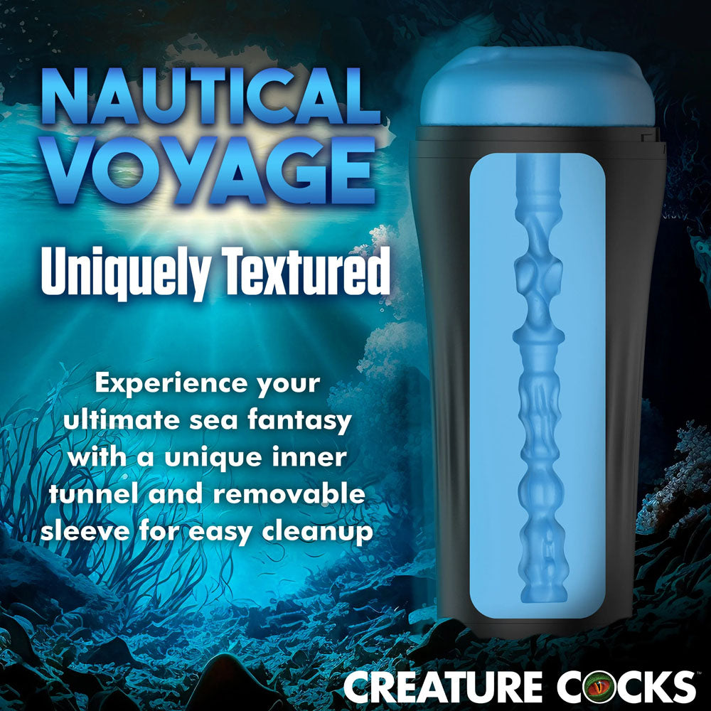 Creature Cocks Pussidon Sea Monster Blue Fantasy Stroker - Adjustable Pressure