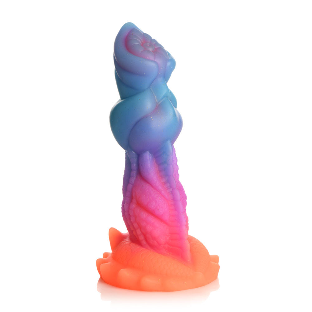Creature Cocks Aqua-Cock - Glow in the Dark Fantasy Dildo - Harness Compatible with Suction Base (19.3cm)
