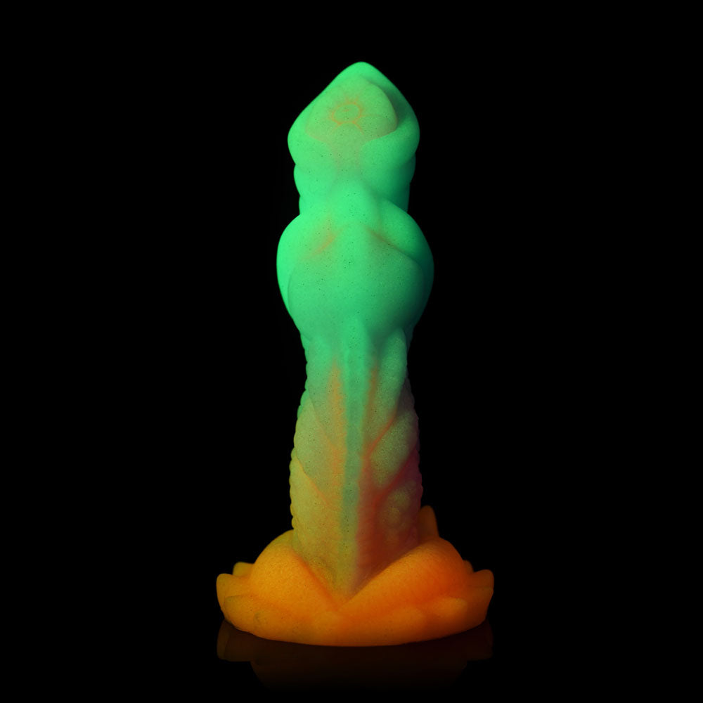 Creature Cocks Aqua-Cock - Glow in the Dark Fantasy Dildo - Harness Compatible with Suction Base (19.3cm)