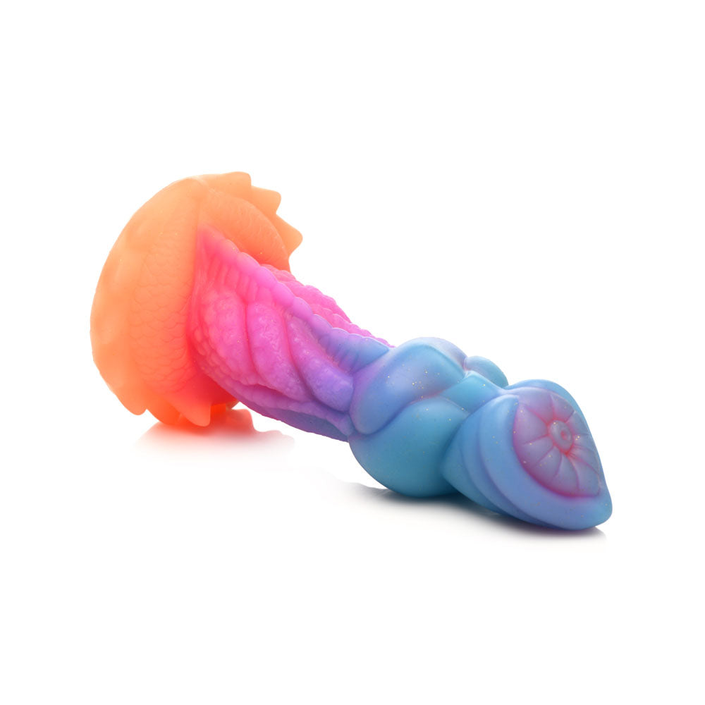 Creature Cocks Aqua-Cock - Glow in the Dark Fantasy Dildo - Harness Compatible with Suction Base (19.3cm)