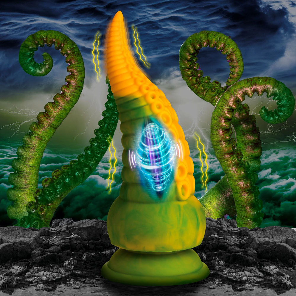 Creature Cocks Monstropus 2.0 - Powerful Vibrating Tentacle Dildo - Harness Compatible with Suction Cup (18.5cm)