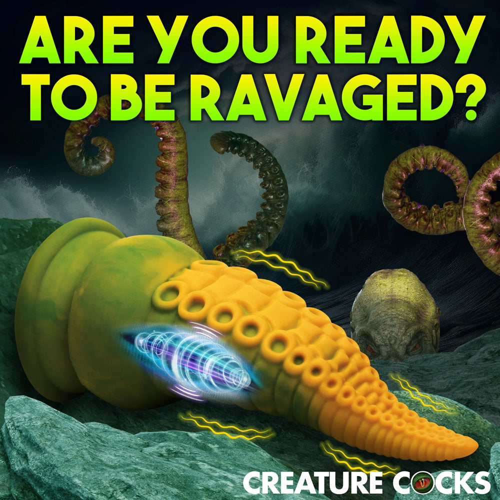 Creature Cocks Monstropus 2.0 - Powerful Vibrating Tentacle Dildo - Harness Compatible with Suction Cup (18.5cm)