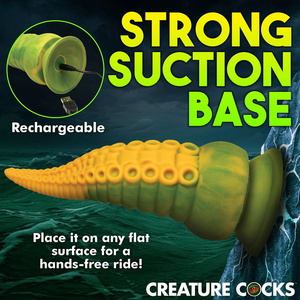 Creature Cocks Monstropus 2.0 - Powerful Vibrating Tentacle Dildo - Harness Compatible with Suction Cup (18.5cm)